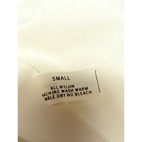 Vintage ShadowLine Women's Peignoir Ivory Chiffon Baby Doll Gown Robe Small - Picture 10 of 10